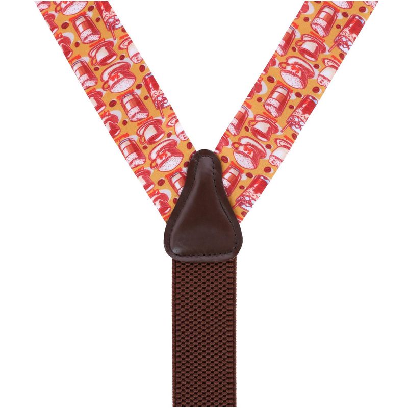 Trafalgar Men's Highly Caffeinated Silk Button End Suspenders — image 3 of 4